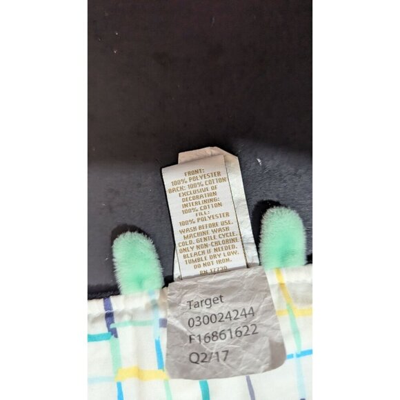 Target Oh Joy! Zebra Lovey Security Blanket Black White Stripes Green  plush toy - Picture 5 of 6